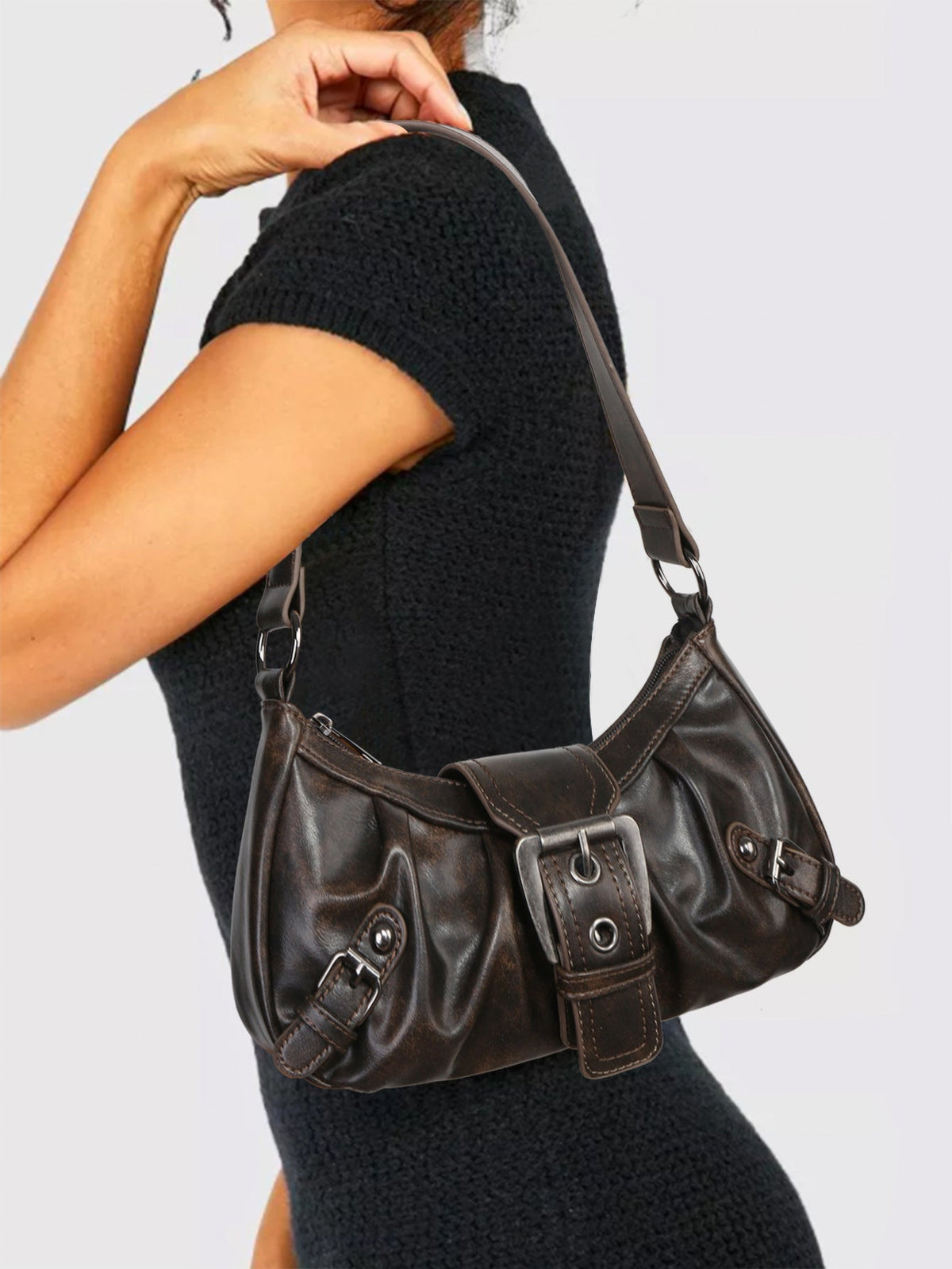Leather Hobo Shoulder Bag – Everyday Handbag