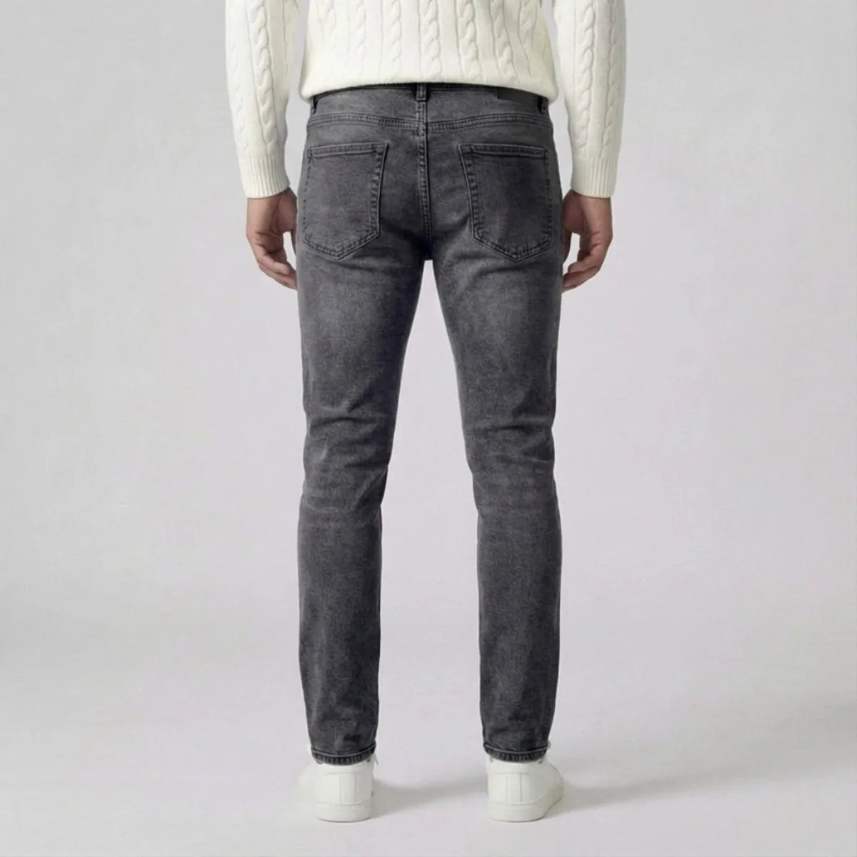 Slim Fit Grey Denim Jeans for Men - Casual Wear, Versatile Style
