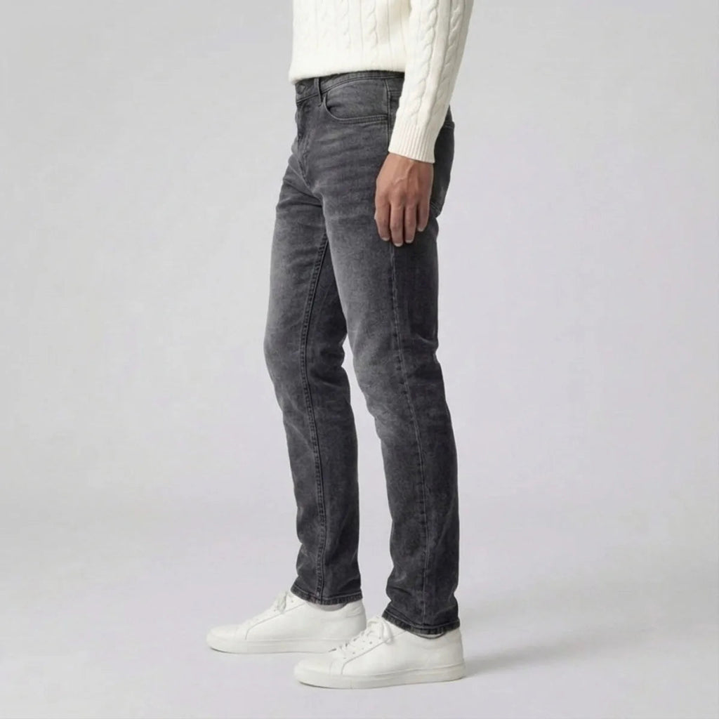 Slim Fit Grey Denim Jeans for Men - Casual Wear, Versatile Style