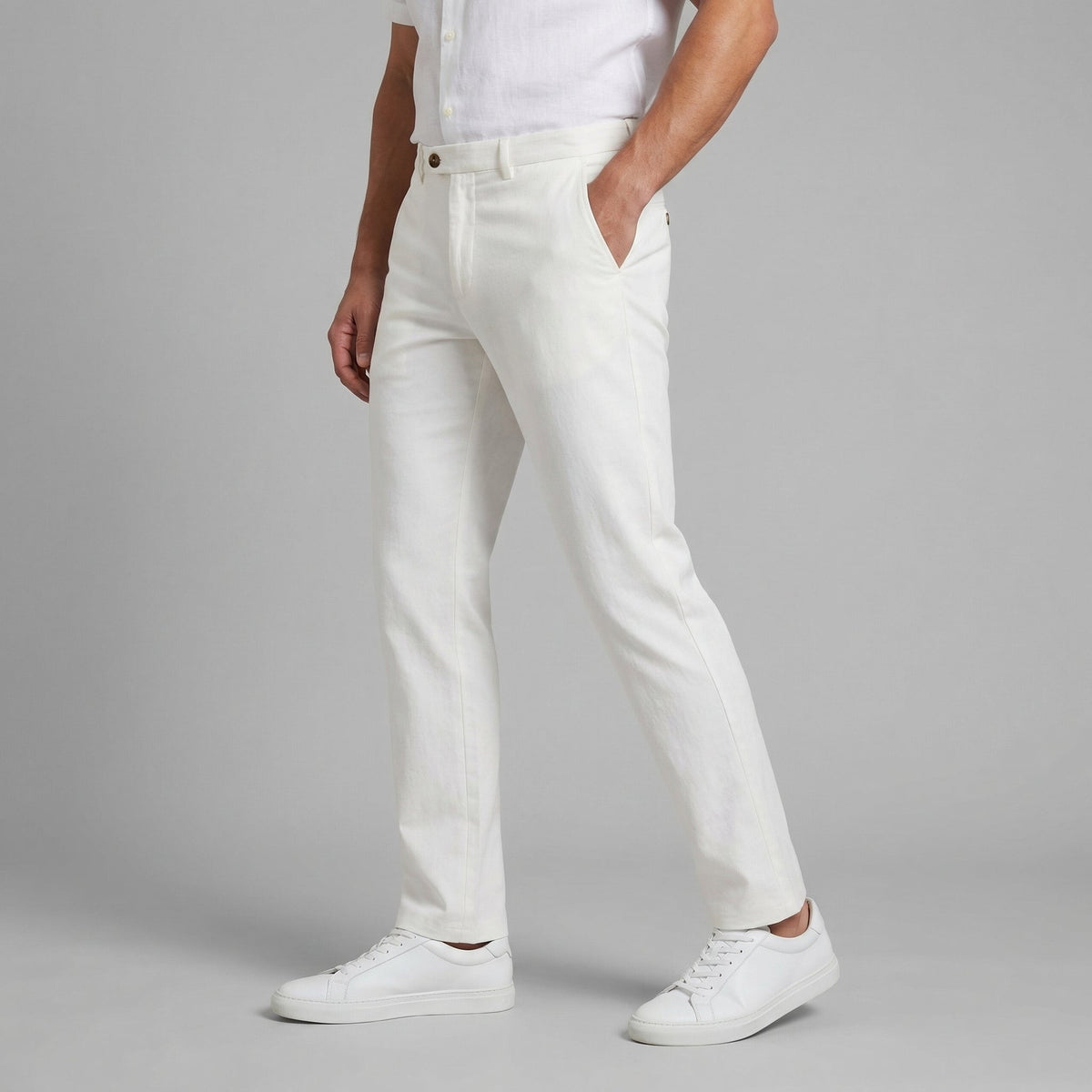 Straight-Fit Chino Trousers for Men | Comfortable Cotton Casual Pants
