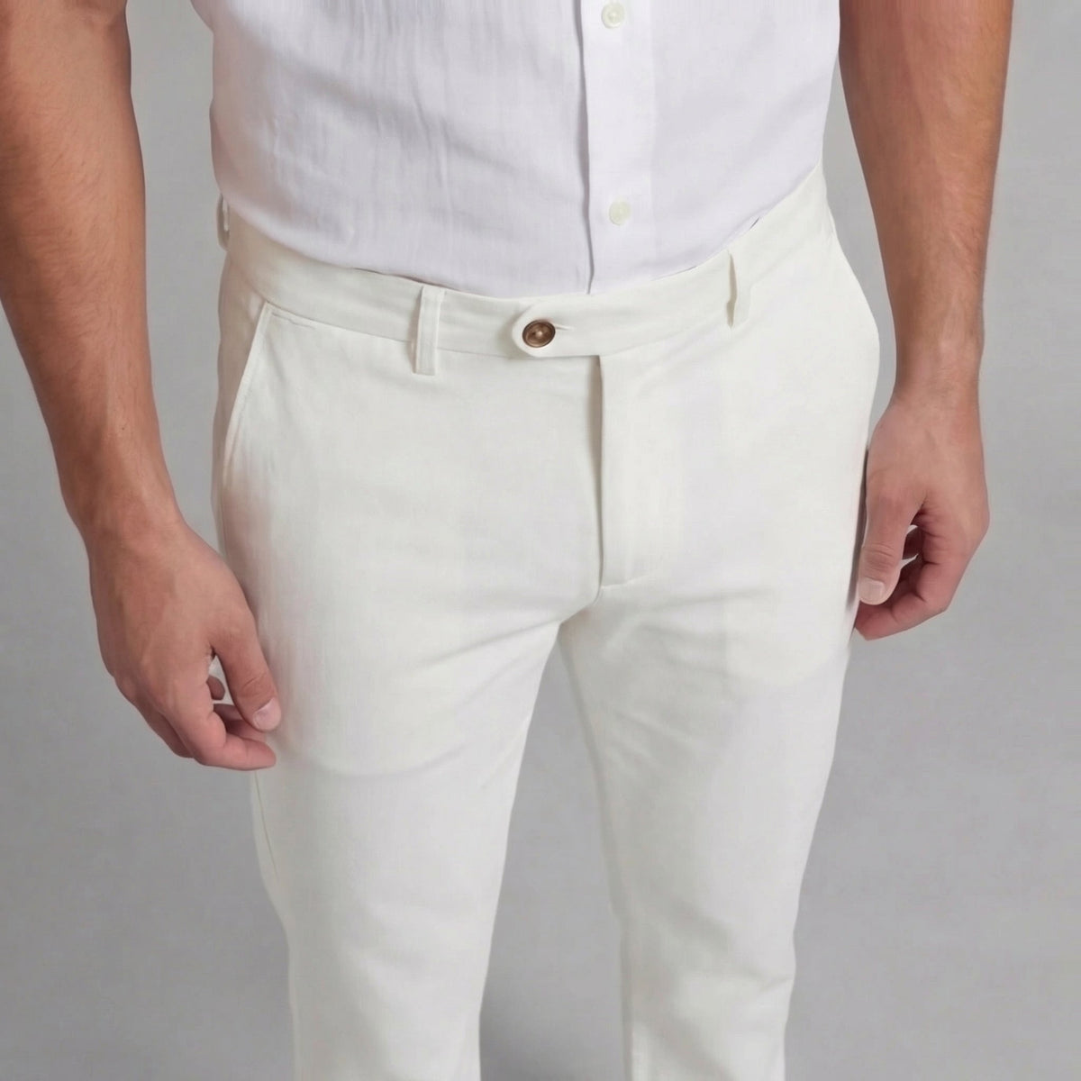 Straight-Fit Chino Trousers for Men | Comfortable Cotton Casual Pants