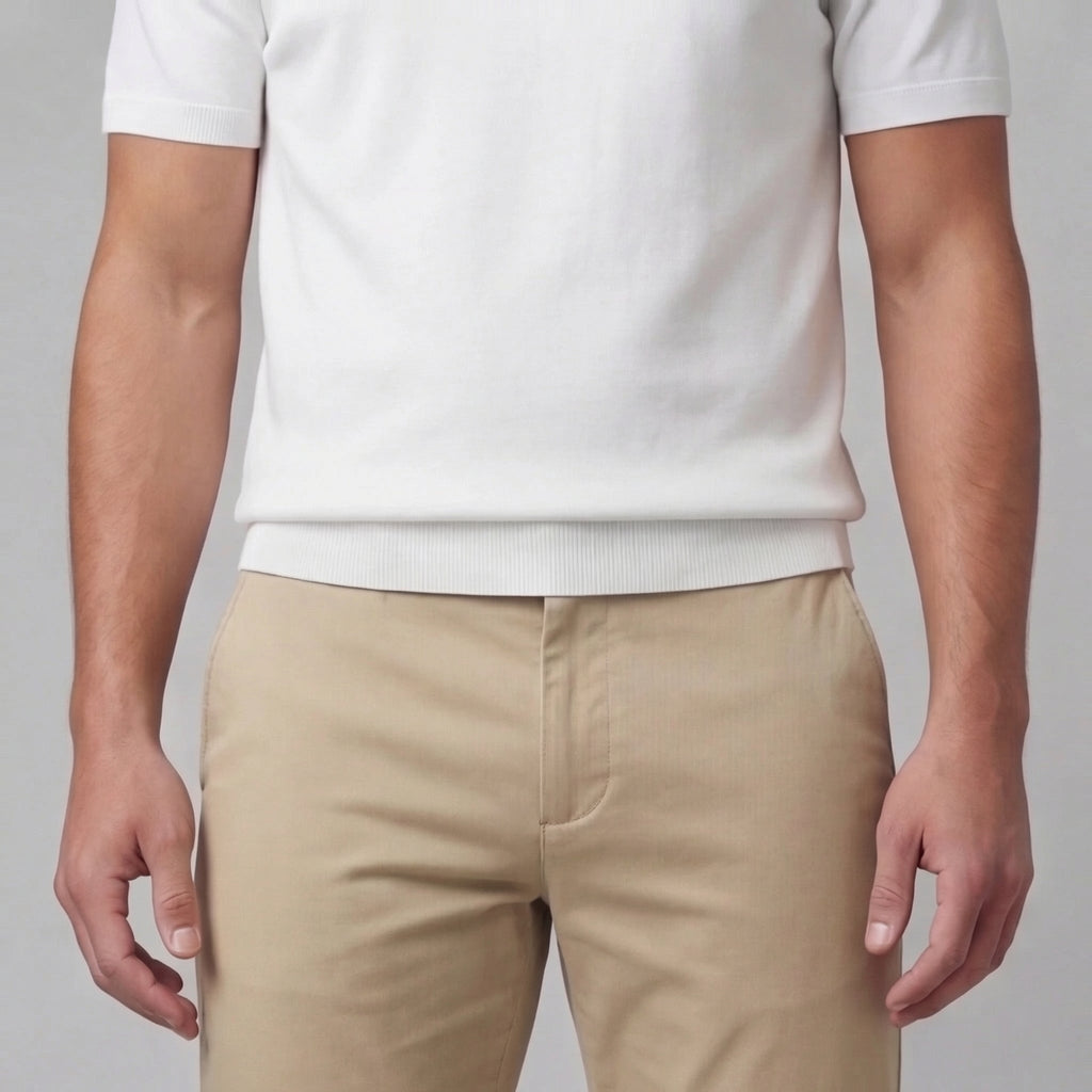 Straight-Fit Chino Trousers for Men | Comfortable Cotton Casual Pants