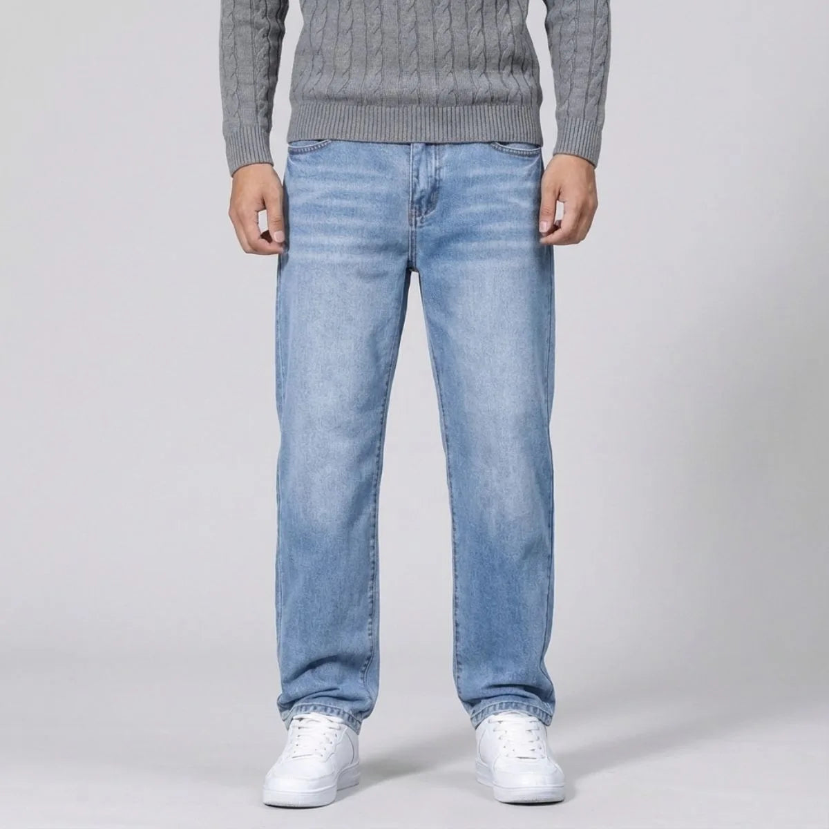 Straight Leg Denim Jeans for Men | Classic Fit | Everyday Casual Wear