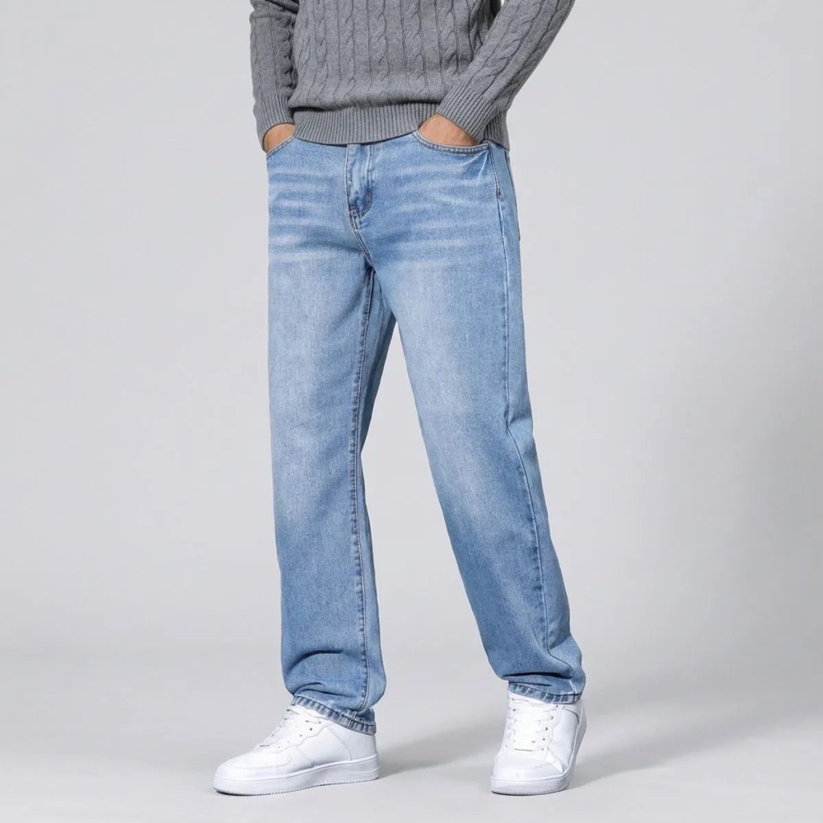 Straight Leg Denim Jeans for Men | Classic Fit | Everyday Casual Wear