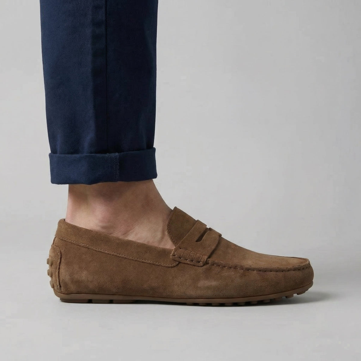 Suede Penny Loafers for Men - Stylish Casual Footwear for Everyday Wear