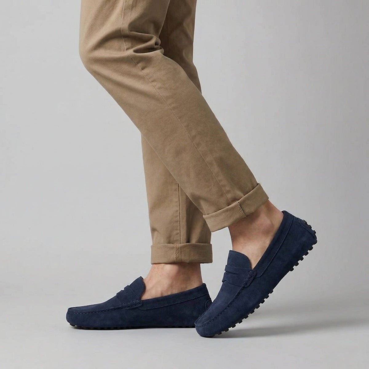 Suede Penny Loafers for Men - Stylish Casual Footwear for Everyday Wear