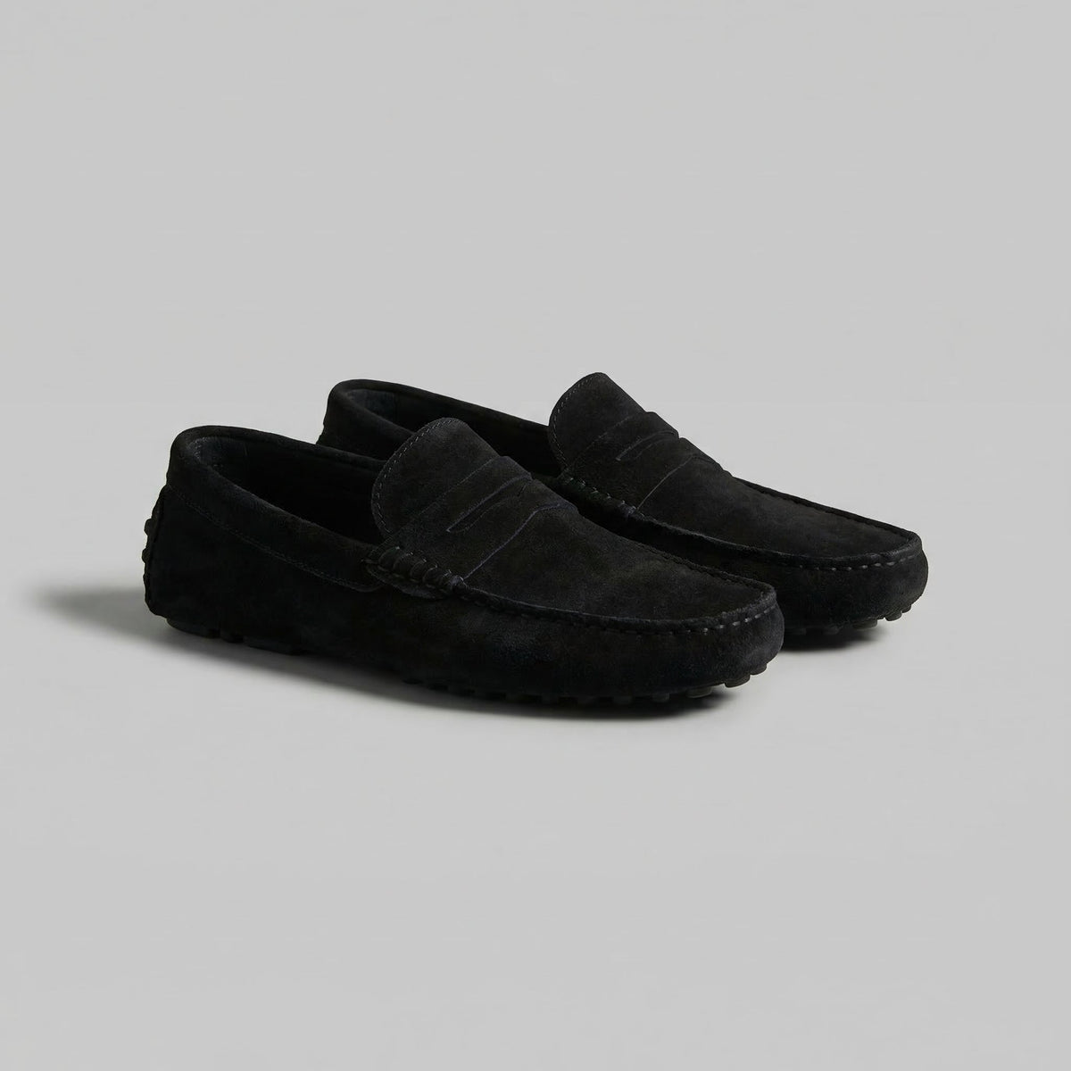 Suede Penny Loafers for Men - Stylish Casual Footwear for Everyday Wear