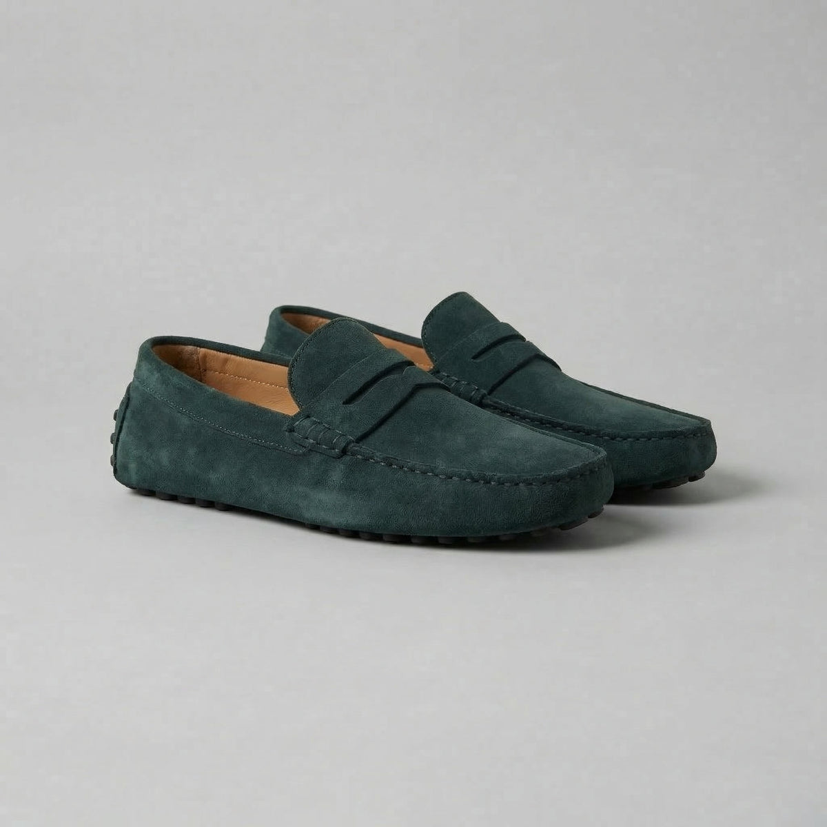 Suede Penny Loafers for Men - Stylish Casual Footwear for Everyday Wear