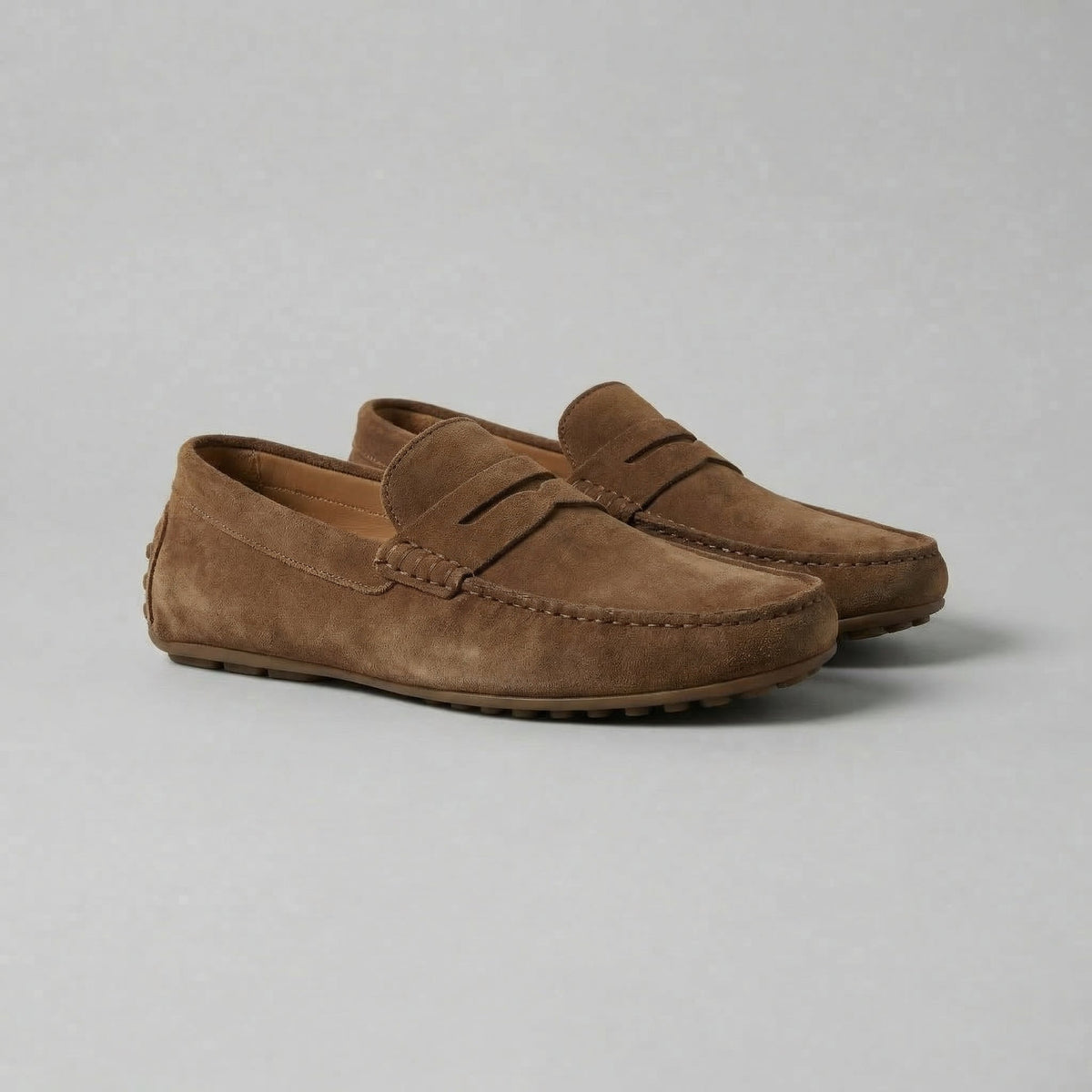 Suede Penny Loafers for Men - Stylish Casual Footwear for Everyday Wear
