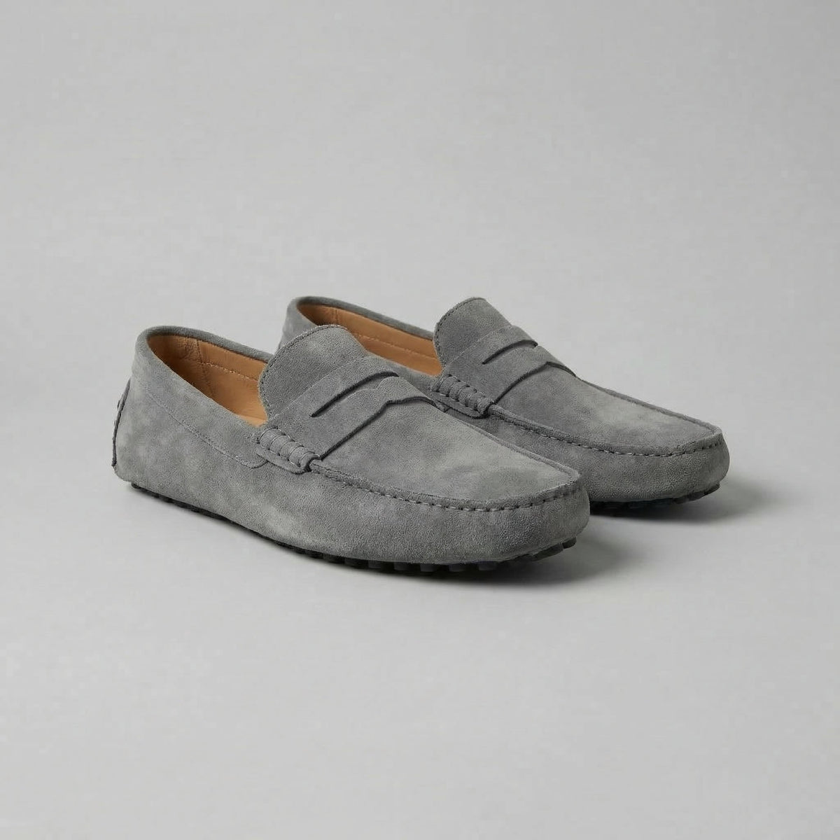 Suede Penny Loafers for Men - Stylish Casual Footwear for Everyday Wear