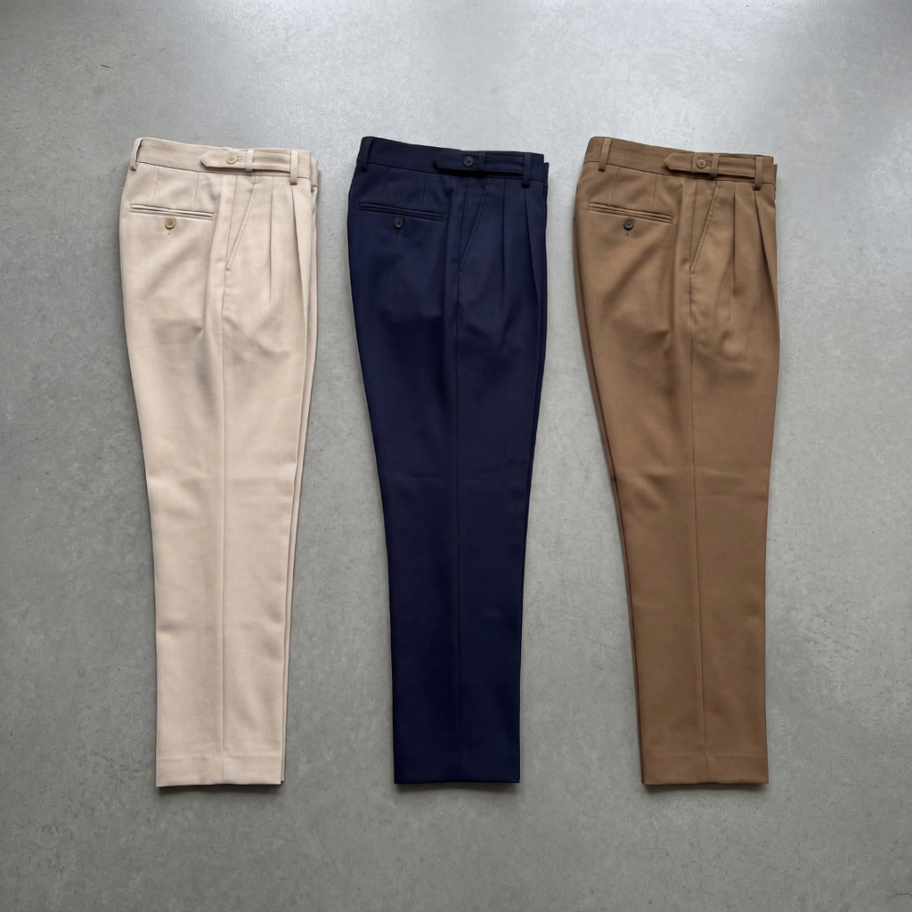 Tailored Fit Men's Trousers - Comfortable Cotton Dress Pants for Work or Casual Wear
