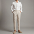 Tailored Fit Men's Trousers - Comfortable Cotton Dress Pants for Work or Casual Wear