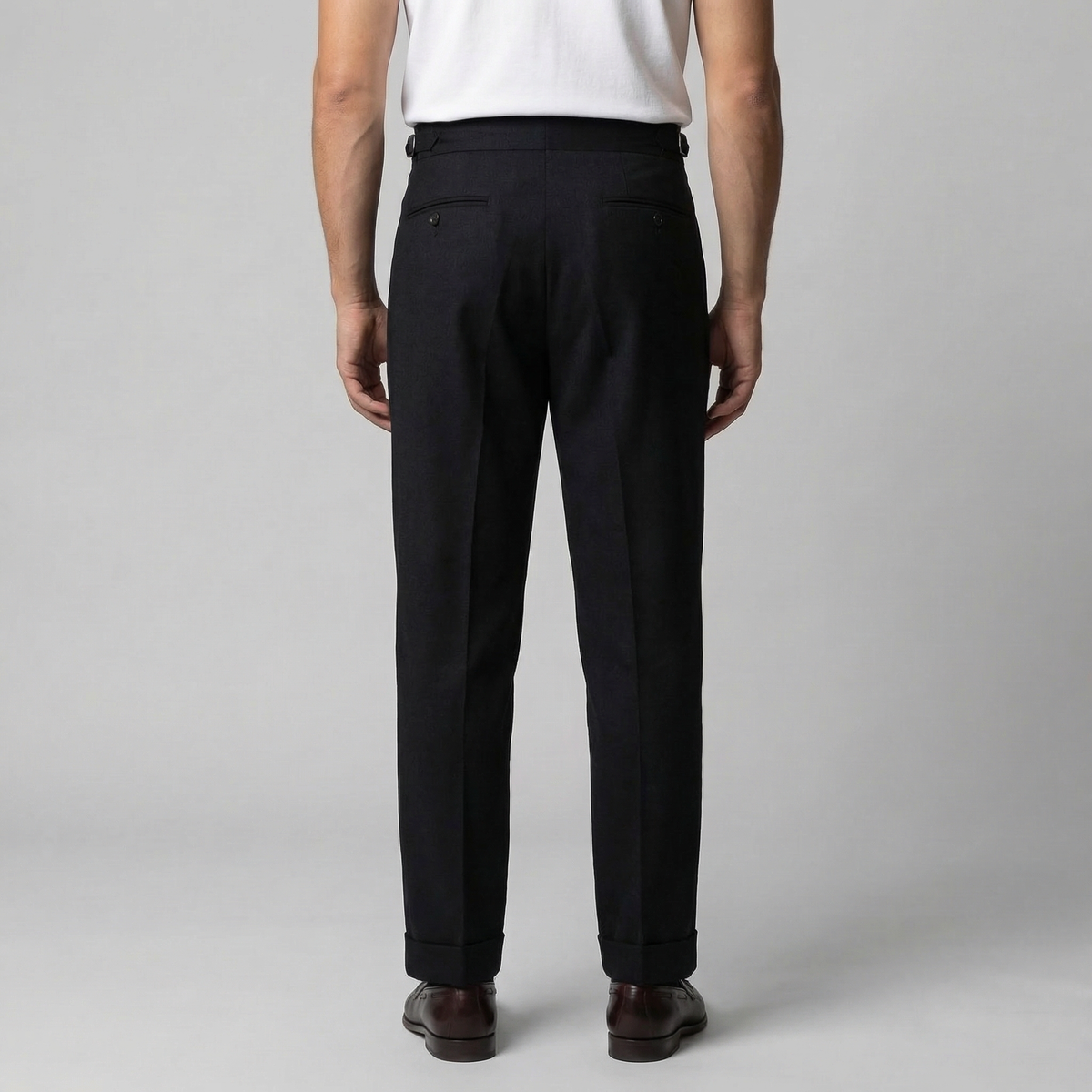 Tailored Pleated Trousers for Men - Classic Fit, Formal Wear, Lightweight Fabric