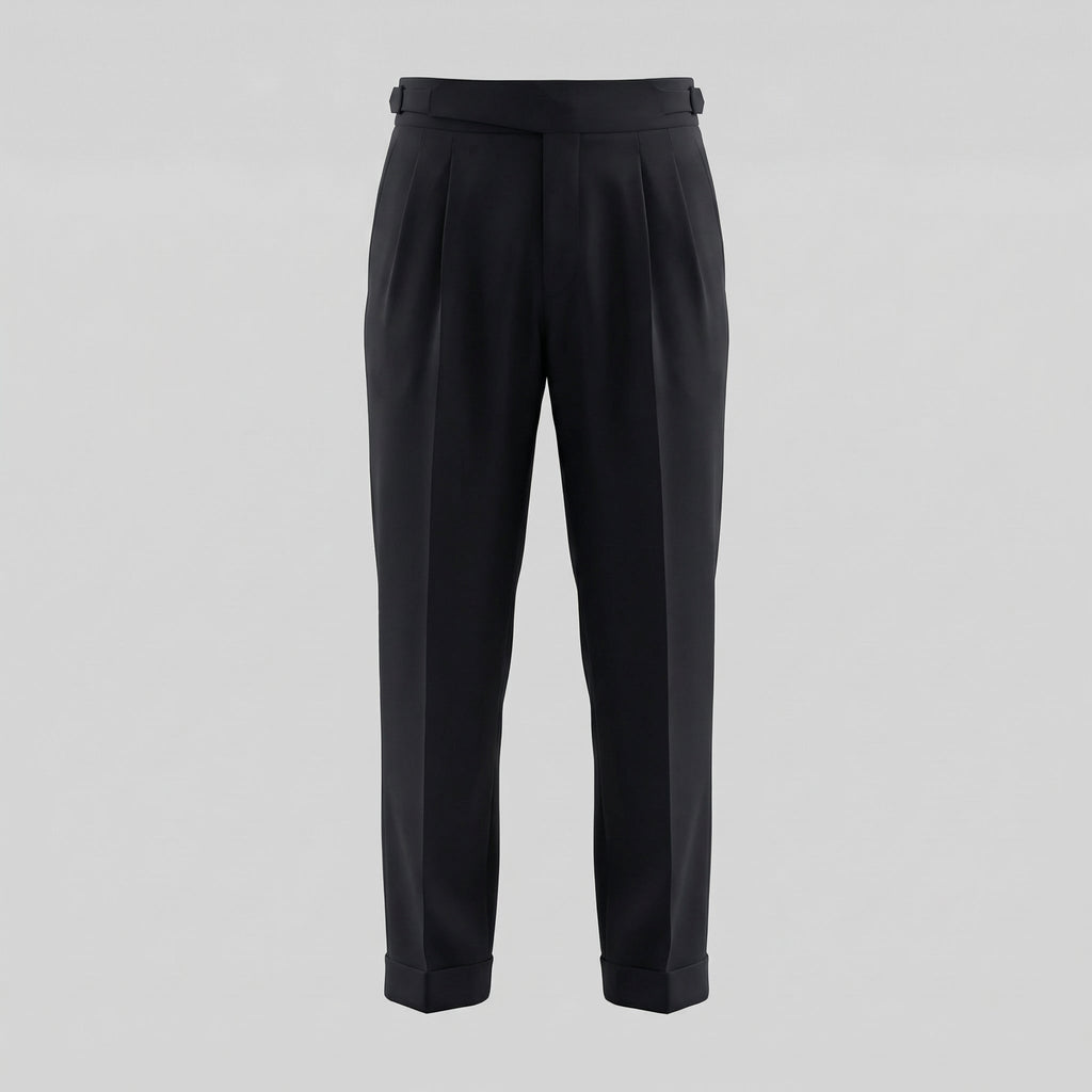 Tailored Pleated Trousers for Men - Classic Fit, Formal Wear, Lightweight Fabric