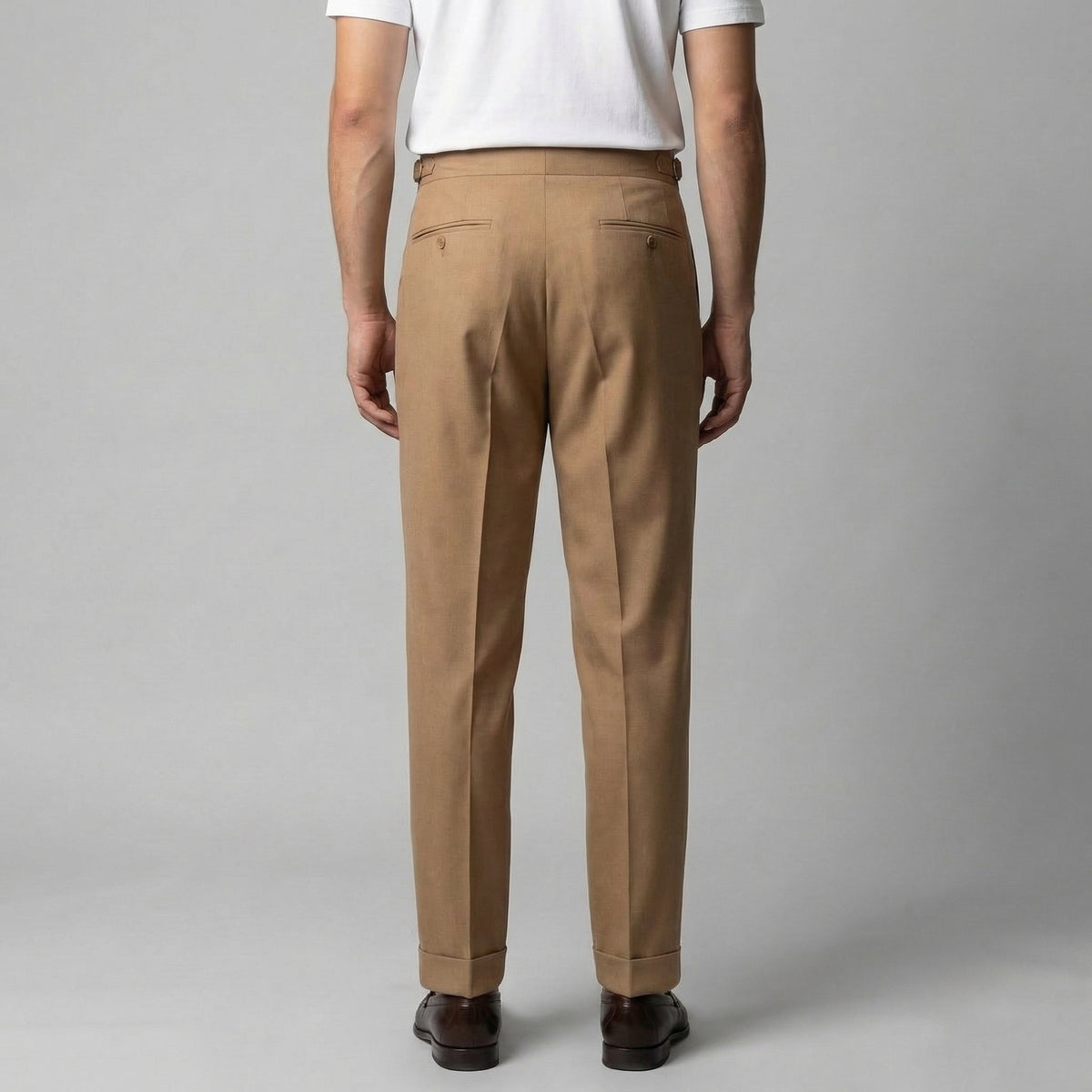 Tailored Pleated Trousers for Men - Classic Fit, Formal Wear, Lightweight Fabric