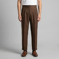 Tailored Pleated Trousers for Men - Classic Fit, Formal Wear, Lightweight Fabric