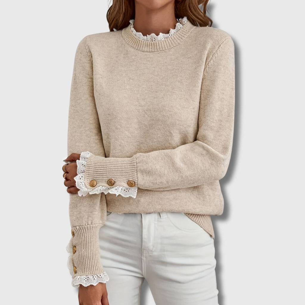 Elegant Knit Jumper | Soft Cotton Blend | Casual Wear | Women's Sweater