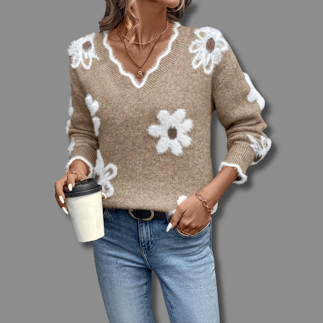Elegant Knit Jumper in Soft Fabric for Casual Wear and Layering
