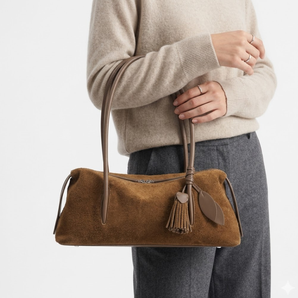 Leather Tassel Shoulder Bag – Everyday Handbag