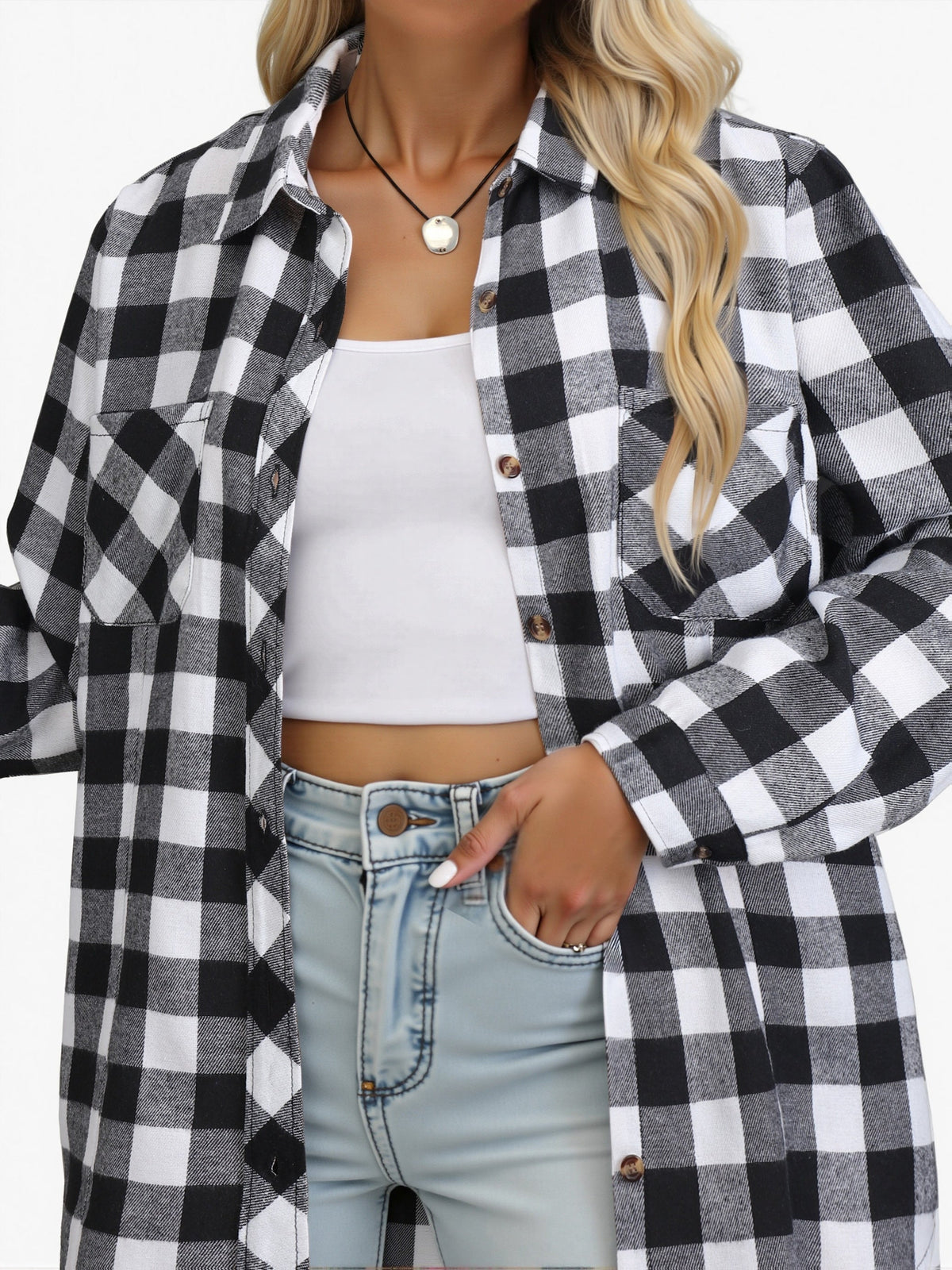Relaxed Buffalo Check Shirt | Cotton Blend | Casual Wear for Everyday Use
