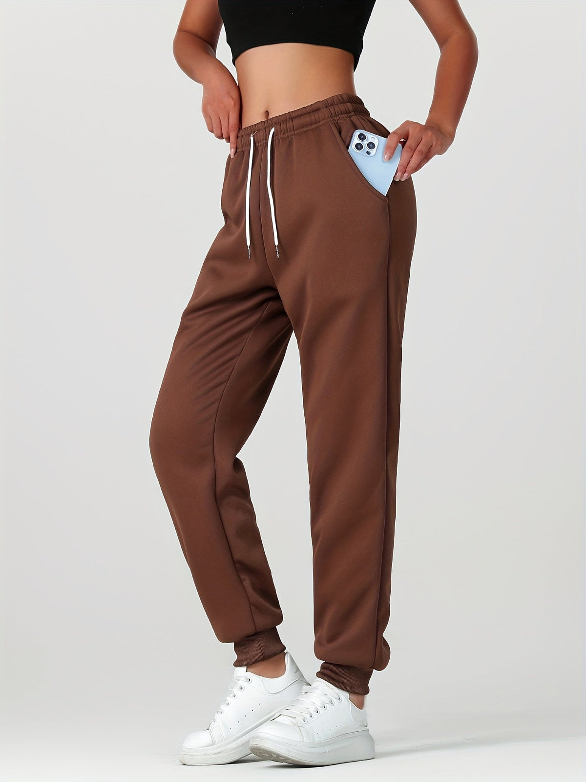 Cozy Cuffed Joggers for Women | Soft Fleece Material | Casual Loungewear