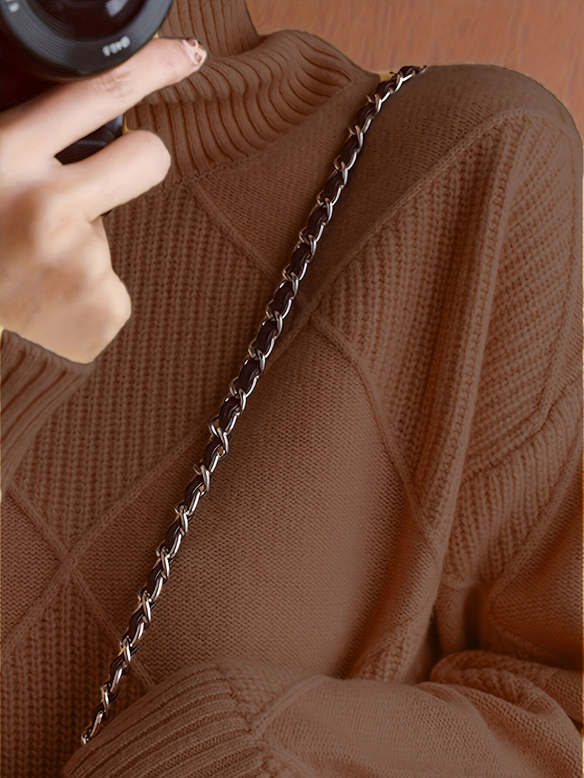 Textured Turtleneck Sweater | Knit Fabric | Casual Wear | Women's Apparel