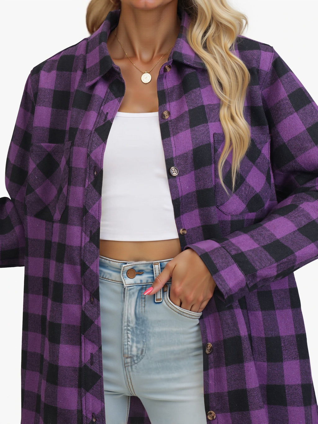 Relaxed Buffalo Check Shirt | Cotton Blend | Casual Wear for Everyday Use