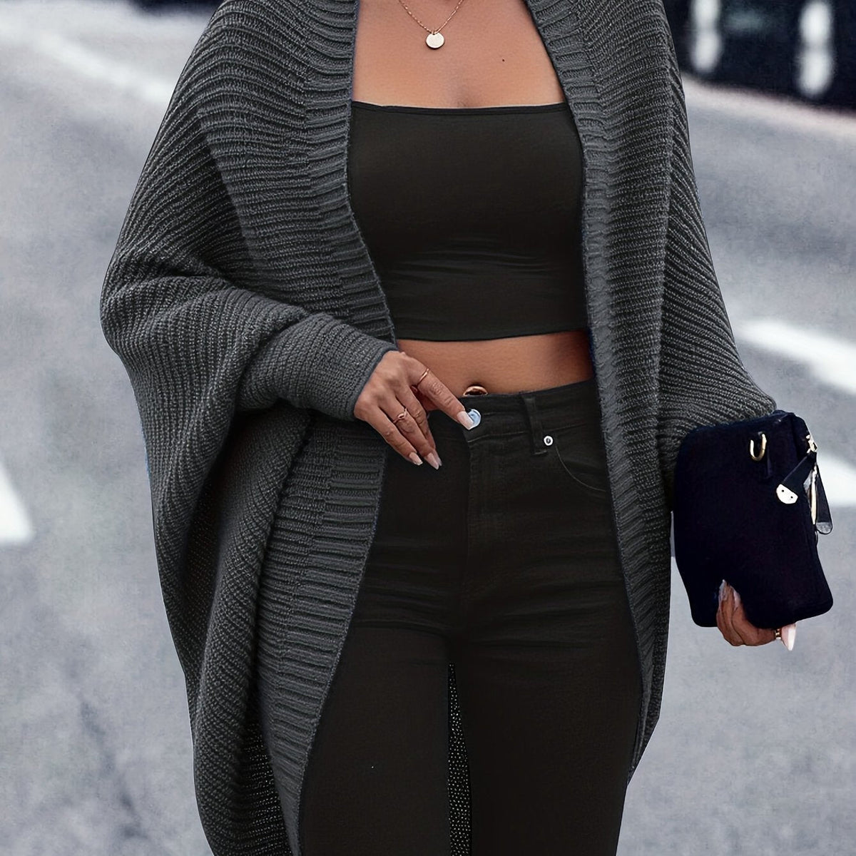 Christmas Longline Cardigan in Soft Knit for Cozy Holiday Wear
