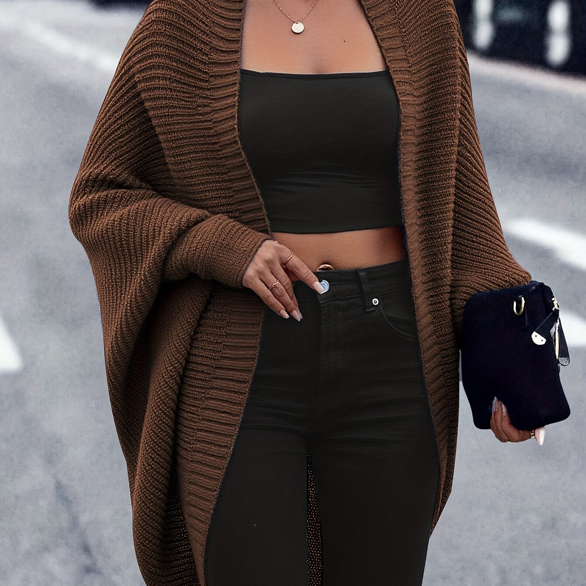 Christmas Longline Cardigan in Soft Knit for Cozy Holiday Wear