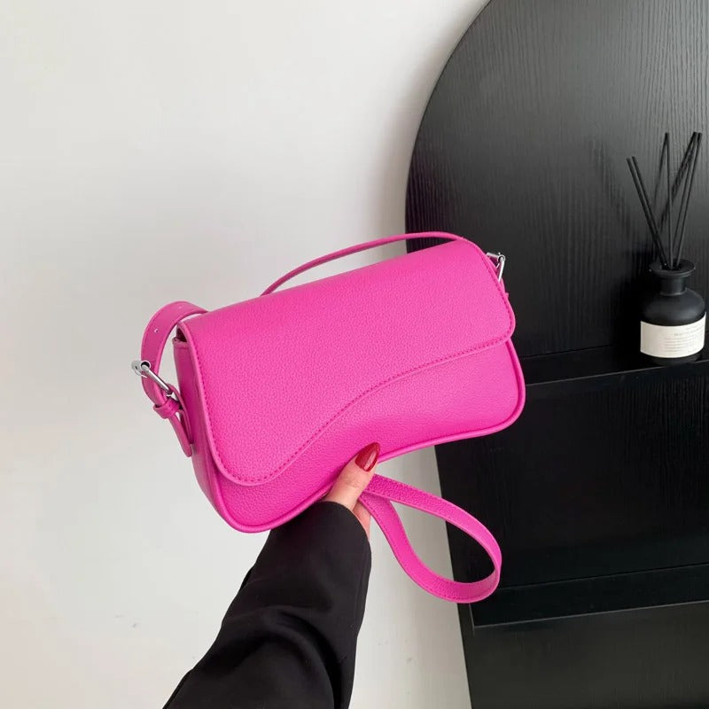 Leather Baguette Shoulder Bag – Everyday Handbag