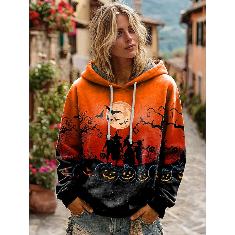 Skull Graphic Halloween Hoodie | Cozy Cotton Blend | Unisex Casual Wear