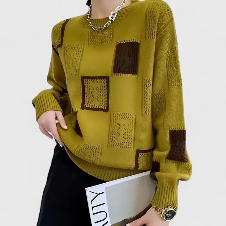 Sophisticated Knit Jumper - Lightweight Cozy Sweater for Casual Wear