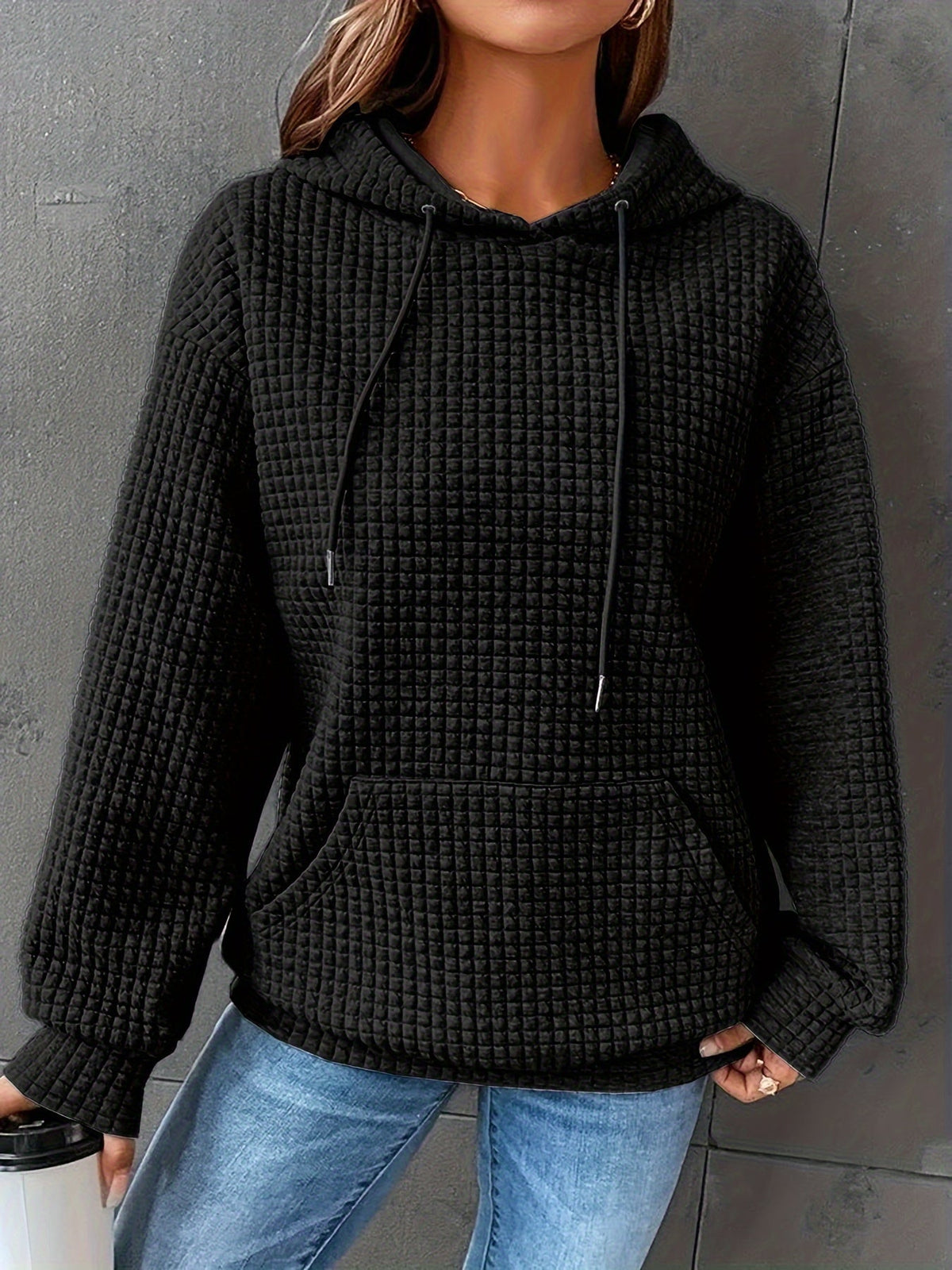 Cozy Textured Hoodie | Soft Fabric | Casual Style | Women's Outerwear