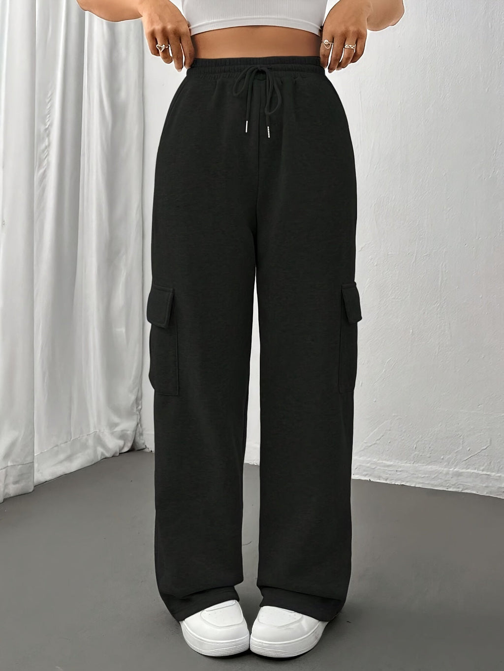 Relaxed Cargo Sweatpants for Women | Soft Cotton Blend | Casual Comfort Wear