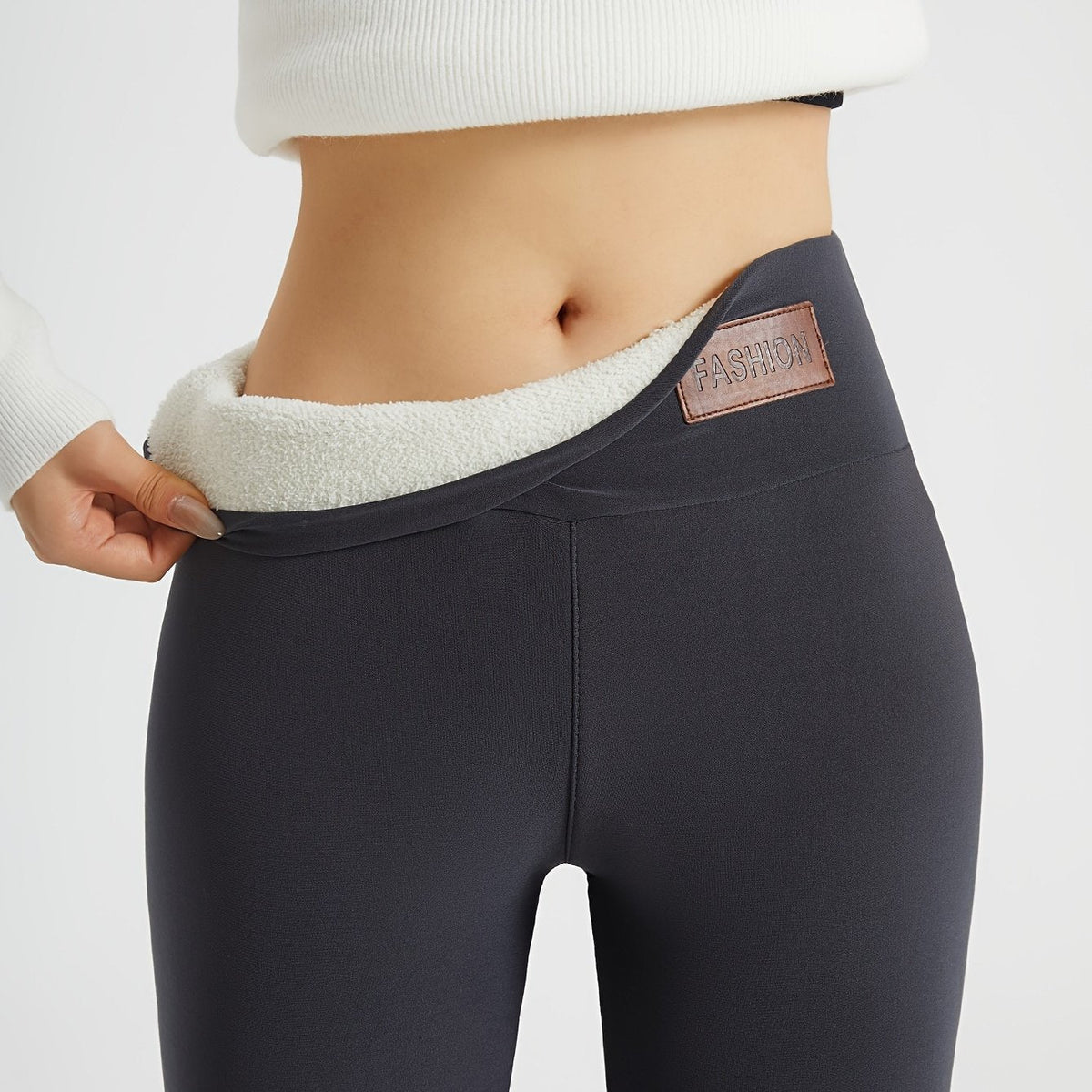 High-Waist Cozy Winter Leggings for Women - Soft Stretch Fabric for Warmth