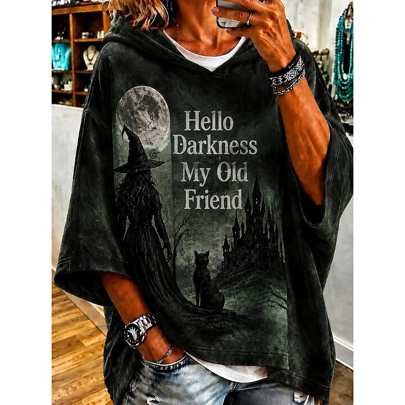 Halloween Graphic Hoodie with Hooded Design for Festive Wear