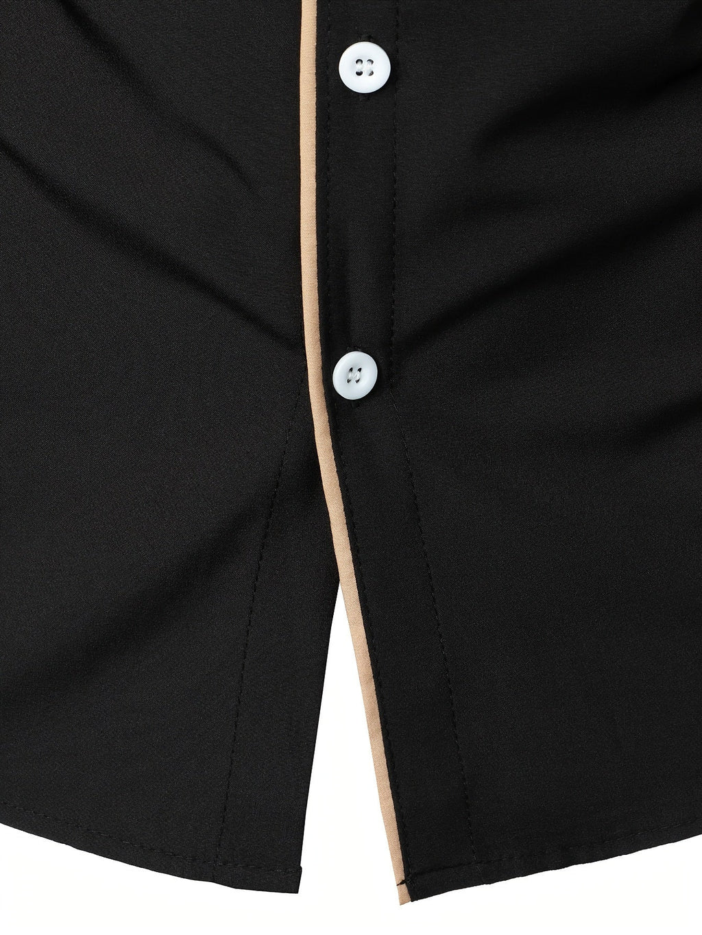 Contrast-Trim Long Sleeve Shirt | Casual Cotton Blend Top for Everyday Wear