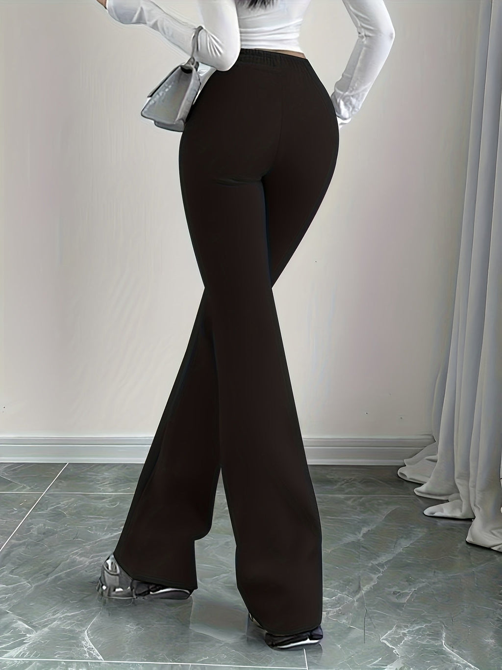 High-Waist Flared Lounge Pants | Soft Fabric | Casual Wear