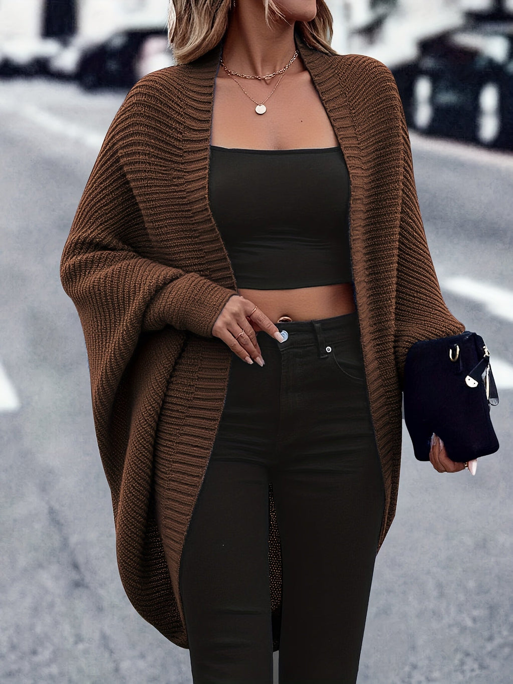 Christmas Longline Cardigan in Soft Knit for Cozy Holiday Wear