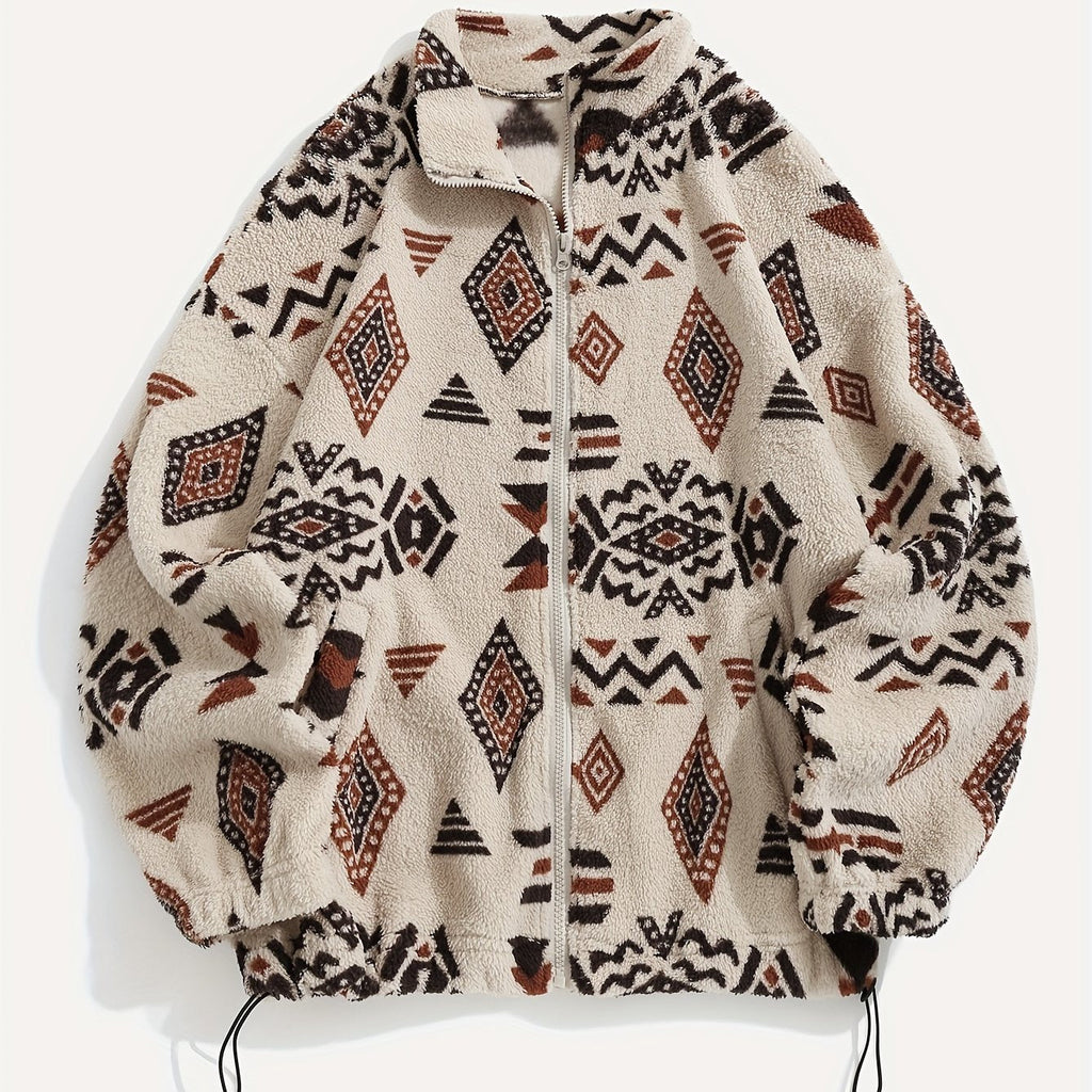 Patterned Zip-Up Jacket for Women | Lightweight, Casual Outerwear