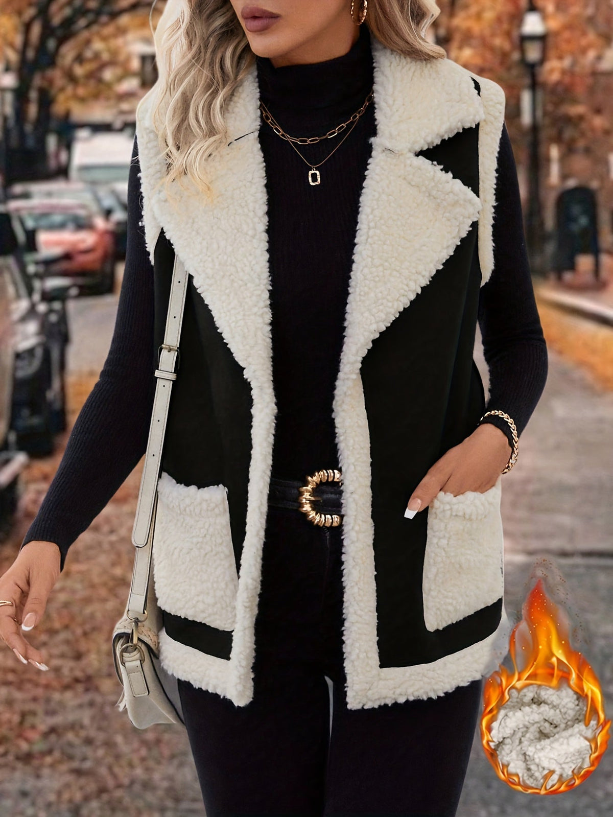 Cozy Warm Lapel Vest for Women – Soft Fabric for Layering and Casual Wear