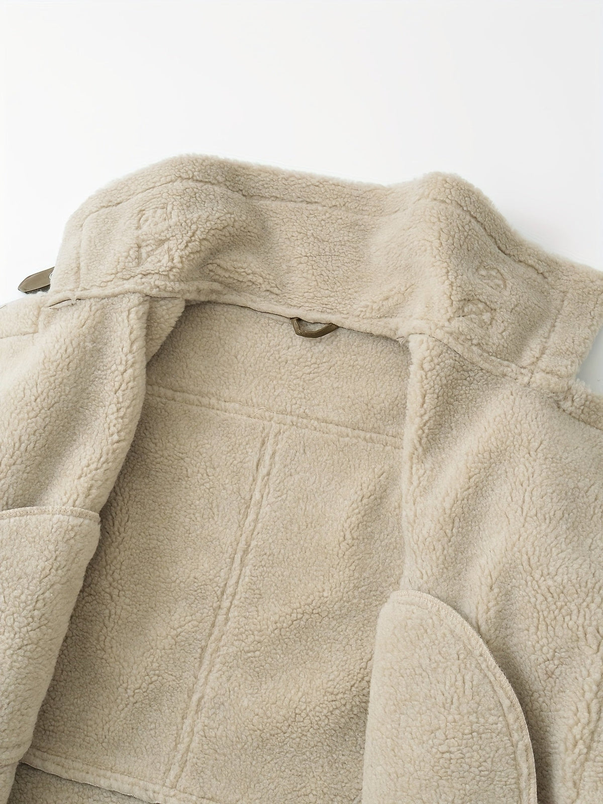 Belted Aviator Jacket in Faux Leather for Women - Stylish Outerwear