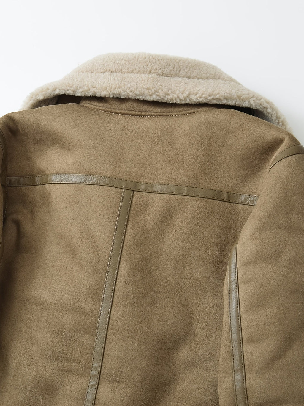 Belted Aviator Jacket in Faux Leather for Women - Stylish Outerwear
