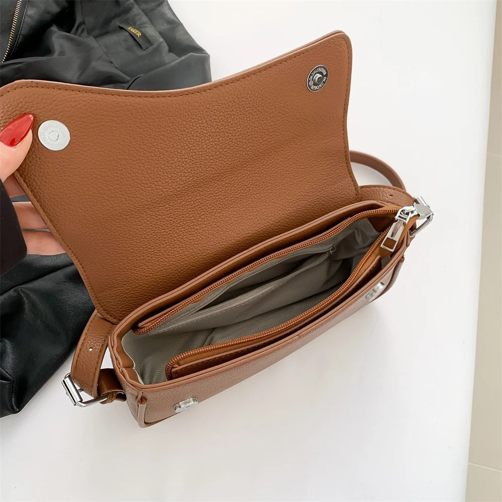 Leather Baguette Shoulder Bag – Everyday Handbag