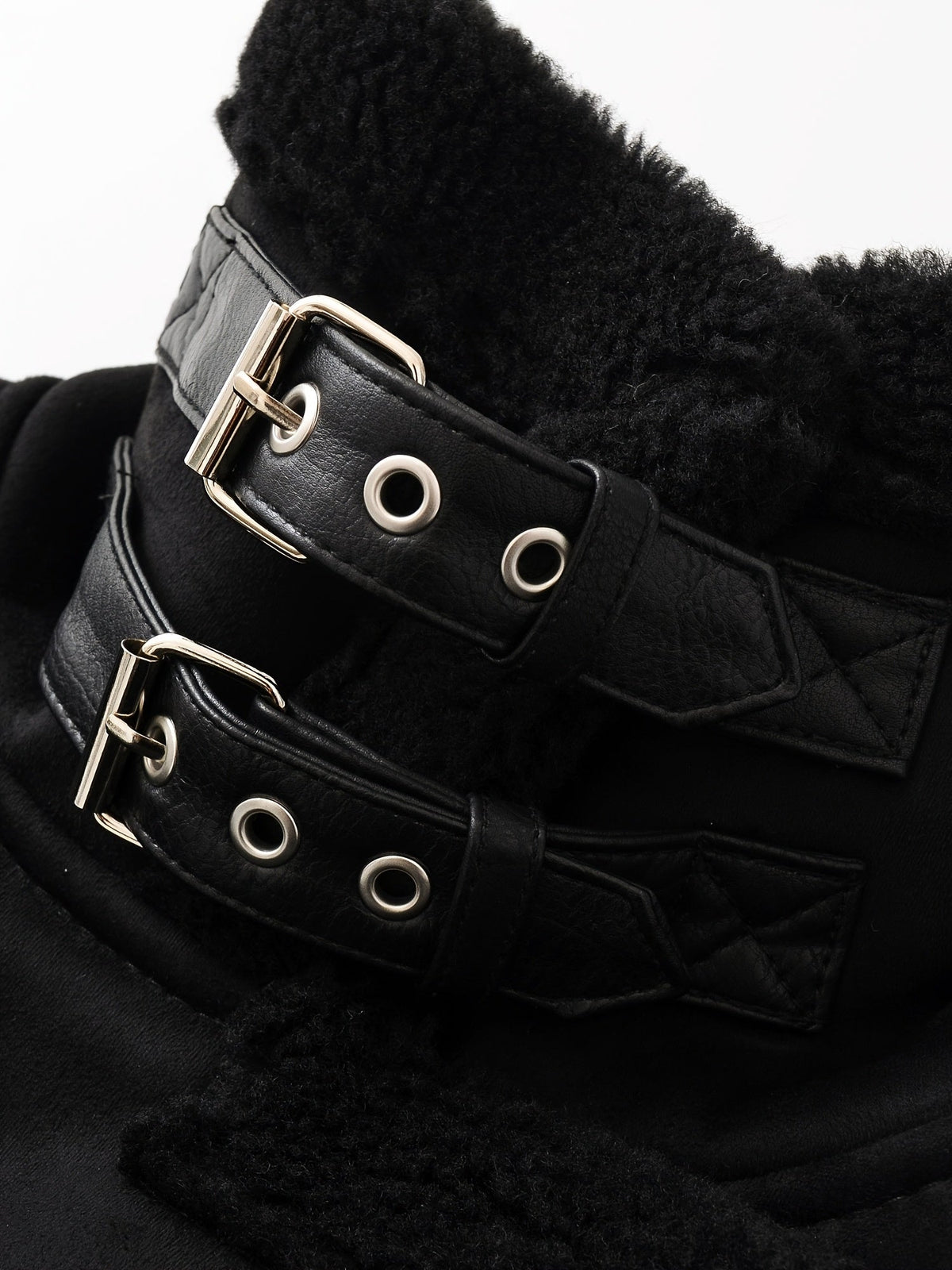 Belted Aviator Jacket in Faux Leather for Women - Stylish Outerwear