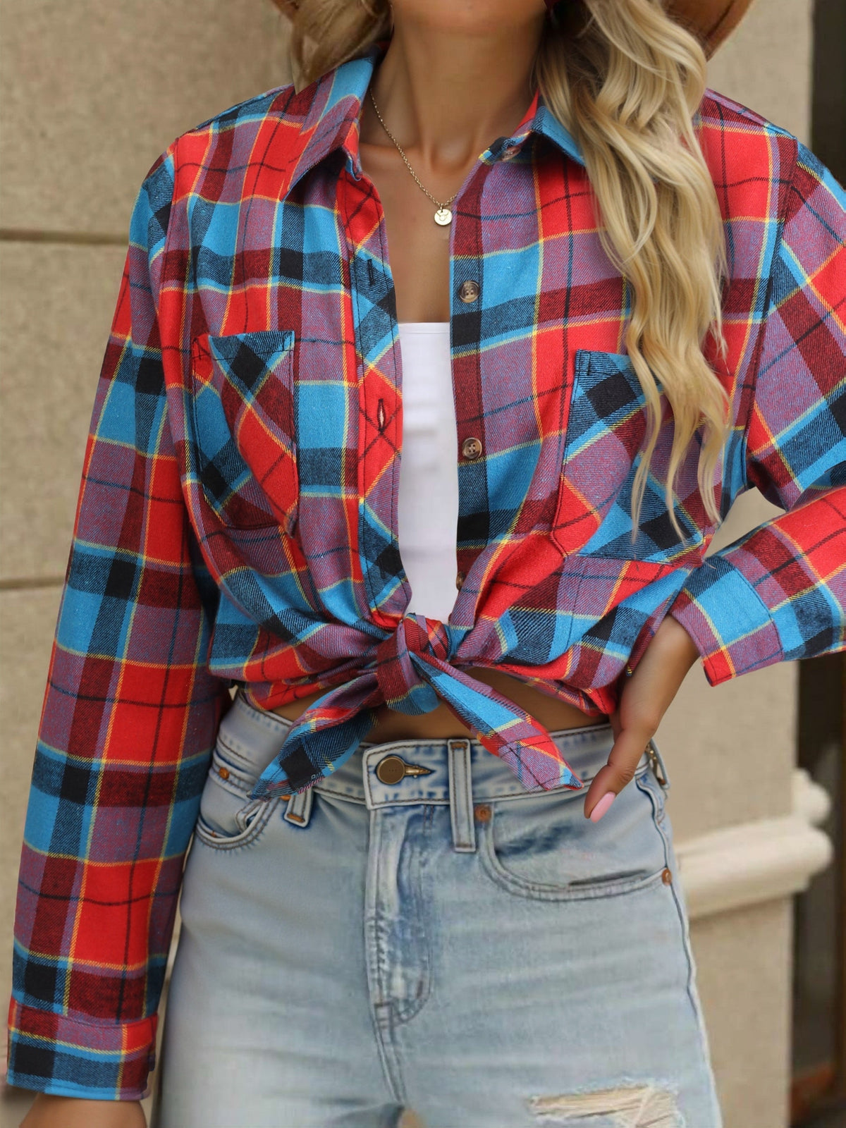 Relaxed Buffalo Check Shirt | Cotton Blend | Casual Wear for Everyday Use