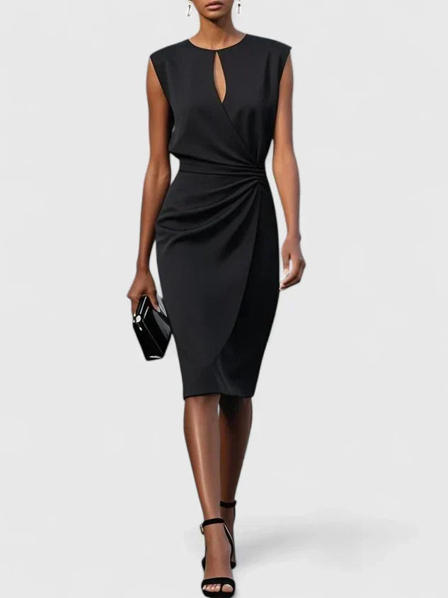 Draped Elegance Maxi Dress in Chiffon for Formal Events and Parties