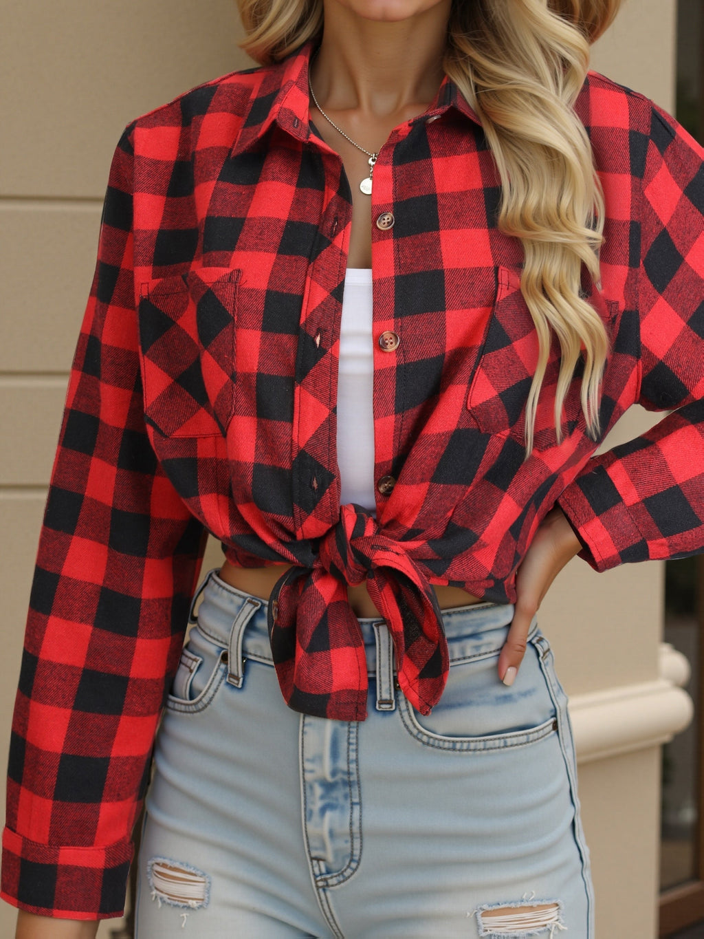 Relaxed Buffalo Check Shirt | Cotton Blend | Casual Wear for Everyday Use