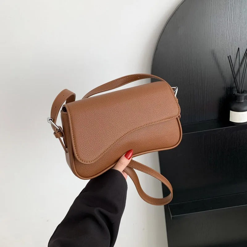 Leather Baguette Shoulder Bag – Everyday Handbag