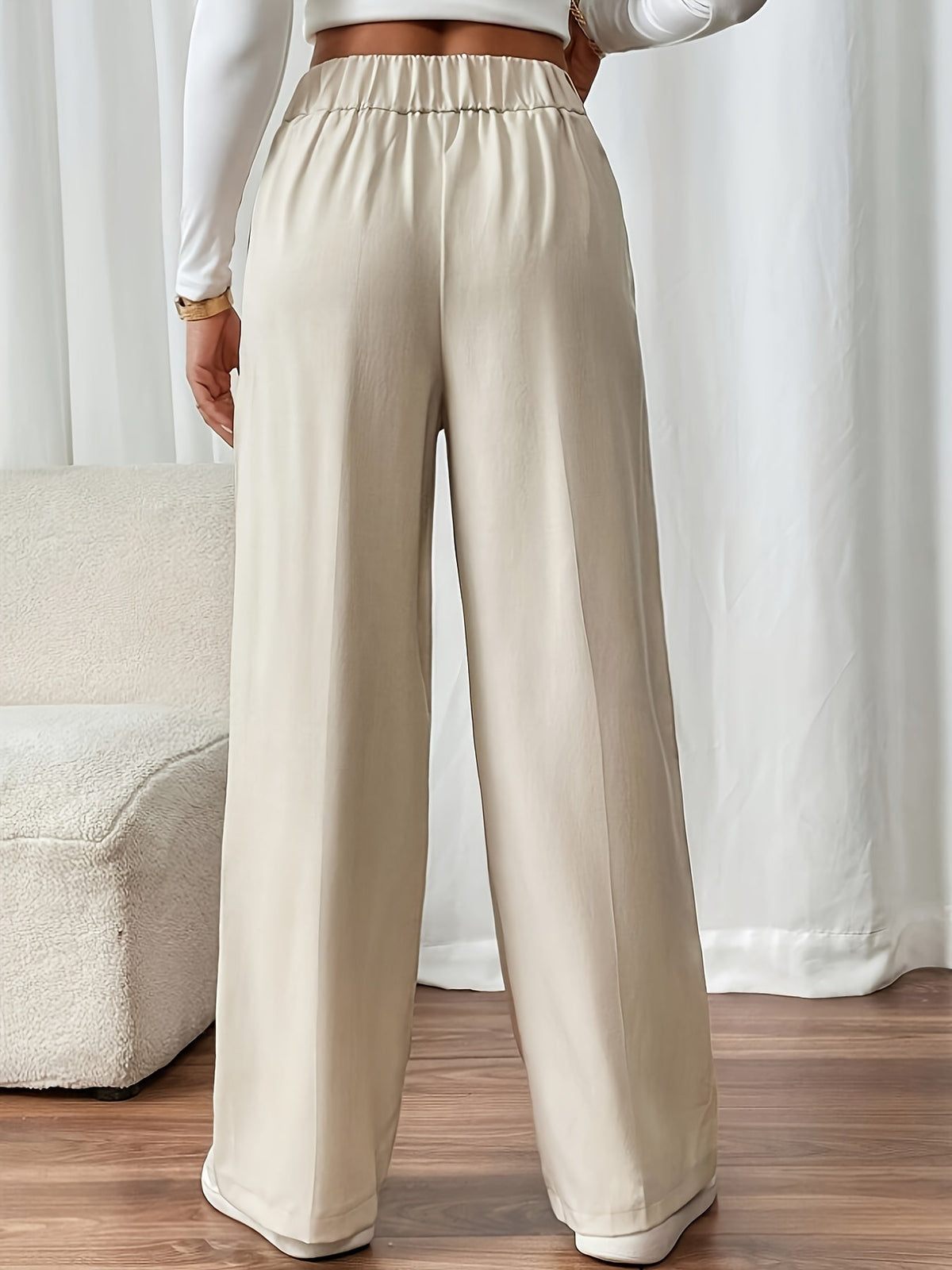 High-Waist Wide-Leg Trousers | Tailored Fit | Office/Everyday Wear